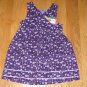McKIDS GIRL'S SIZE 7 PURPLE DRESS CORDUROY JUMPER WITH LAVENDER ROSES PRINT NEW WITH TAG