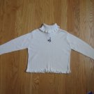 McKIDS GIRL'S SIZE 6 IVORY TURTLE NECK SWEATER W/ ROSE EMBROIDERY NWOT