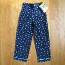 McKIDS GIRL'S SIZE 5 navy corduroy pants with turquois roses print NEW with tag