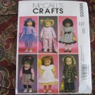 McCALL'S 6005 AMERICAN GIRL 18" DOLL CLOTHES PATTERN NEW COAT, DRESS, PJs, BOOTIES, TUTU