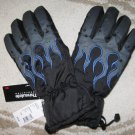 New SEARS SKI GLOVES BLUE FLAME SNOWBOARD Snow rubber palm, Thinsulate