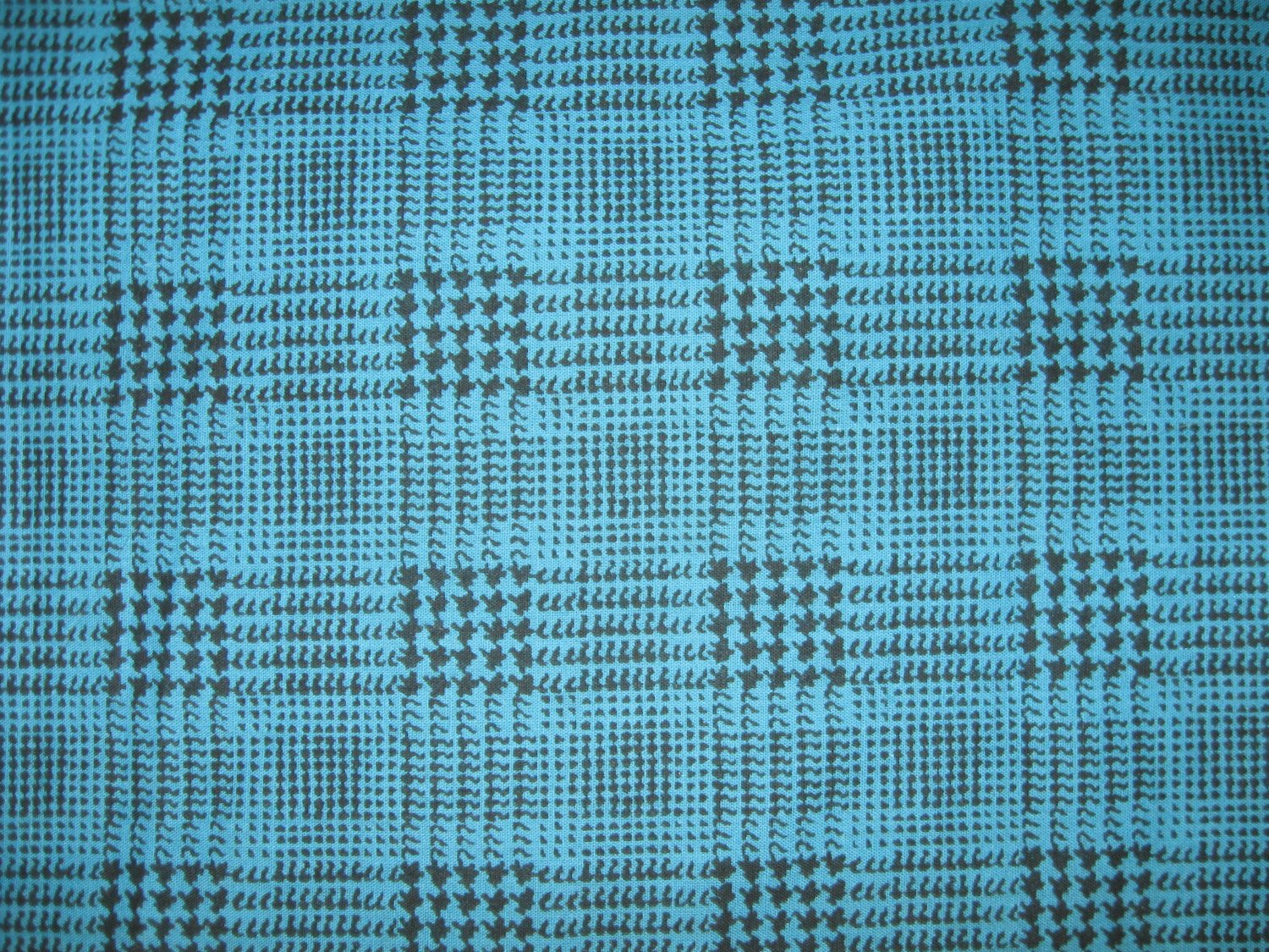 Turquois & black houndstooth print FABRIC FOR McCall's 6480 SKIRT C: 5/8 of a yard Plus tulle