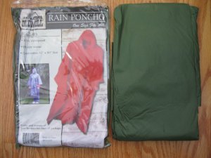 OLD MILL RAIN PONCHO olive green ONE SIZE FITS ALL NEW IN PACKAGE with hood