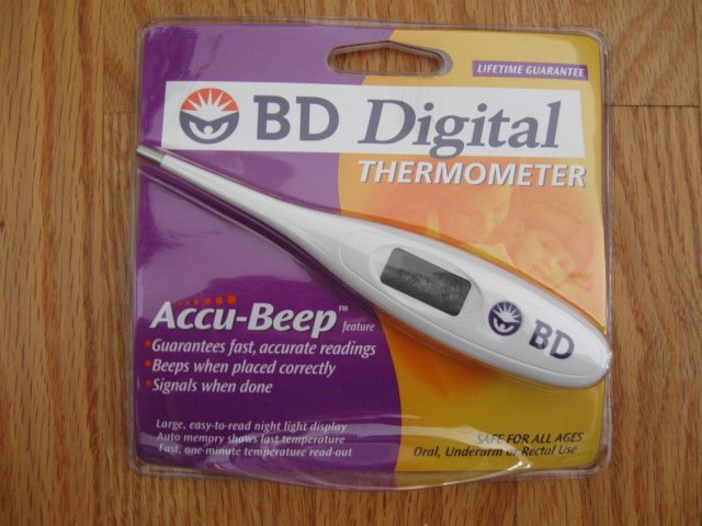 BD DIGITAL THERMOMETER NEW IN PKG NO GLASS MERCURY FREE