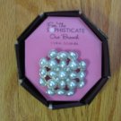 THE SOPHISTICATE BROOCH 1.25 INCHES (DIAMETER) FAUX WHITE PEARLS JEWELRY PIN NEW