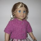 AMERICAN GIRL SAIGE 18" DOLL CLOTHES BERRY CARDIGAN SWEATER SHORT SLEEVE LIFE OF FAITH