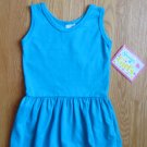 SPENCER'S GIRL'S SIZE 3 T TURQUOISE KNIT SUN DRESS SLEEVELESS PARTY USA MADE NWT