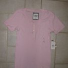 AUTHENTIC RUGGED COMPANY PINK HENLEY KNIT T-SHIRT SIZE WOMEN'S S NEW WITH TAG