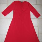 GEORGE WOMEN'S SIZE XS 0-2 RED KNIT DRESS 3/4 LENGTH SLEEVE NEW WITH TAG DICKIE TWIST