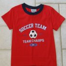 ATHLETIC WORKS GIRLS SIZE 4/5 T-SHIRT RED, WHITE, & BLUE NEW WITH TAG PATRIOTIC SOCCER TEAM
