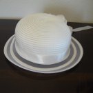 NO NAME GIRL'S IVORY HAT CLASSIC VINTAGE WEDDING OR EASTER