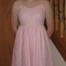 NO BOUNDARIES JUNIOR'S SIZE 7 - 9 PINK LACE DRESS NEW W/ TAG SPAGHETTI STRAPS SUMMER PARTY