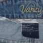 VANITY JUNIOR'S SIZE 7 BLUE DENIM SKIRT SHORT MINI DISTRESSED BACK TO SCHOOL