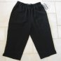 REBECCA MALONE WOMEN'S SIZE P S BLACK CAPRIS NEW W/ TAG CROPPED PANTS OFFICE, CAREER, BACK TO SCHOOL