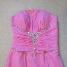 FOREVER YOURS WOMEN'S SIZE 8 PINK FORMAL DRESS RECITAL PARTY OR PROM RHINESTONES EVENING WEAR