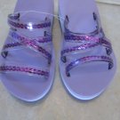 UNBRANDED GIRL'S SIZE  11 - 12 SHOES PURPLE  DECORATED FOAM SANDALS NEW W/ TAG