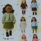 SIMPLICITY 1515 AMERICAN GIRL1 8" Doll CLOTHES SEWING PATTERN NEW