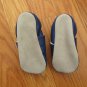 GEORGE BOY'S SIZE 2 T (3-6mo.) SHOES GENUINE LEATHER SOFT SOLE BLUE W/ BASEBALL APPLIQUE NEW IN PKG.