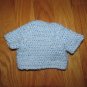 AMERICAN GIRL 18" DOLL CLOTHES BLUE CARDIGAN SWEATER NICKI, JULIE SHORT SLEEVE LIFE OF FAITH
