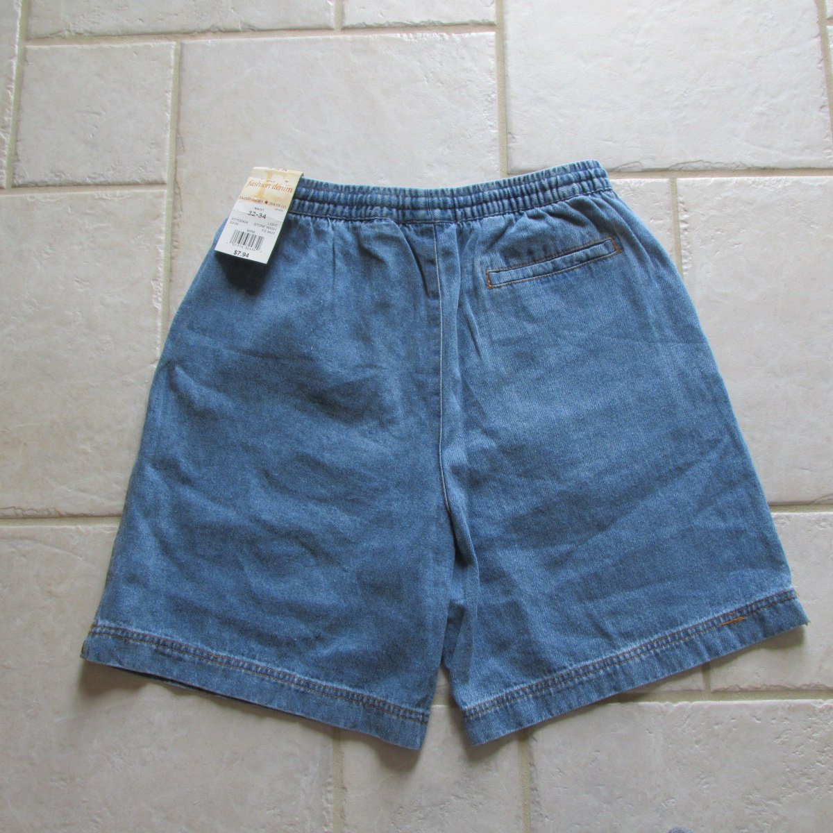 FADED GLORY MEN'S SIZE M (32-34) SHORTS LIGHT BLUE STONEWASH DENIM JEAN ...