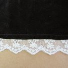 PLACE 89 GIRL 'S SIZE 10 SKIRT BLACK VELVET SHORT W/ IVORY LACE PARTY CHRISTMAS HOLIDAY