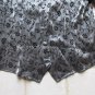 IMPRESSIONS WOMEN'S SIZE P M TOP CHARCOAL GRAY BLOUSE COLLARED SHIRT BLACK FLOCKED CHRISTMAS