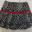 BONNIE JEAN GIRL'S SIZE 4 SKIRT BLACK & WHITE LEOPARD RED BOW PLEATED CHRISTMAS HOLIDAY CHURCH