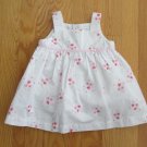 CARTER'S GIRL'S SIZE 6 mo. DRESS & PANTIES WHITE W/ PINK FLORAL PRINT SPRING EASTER SUN