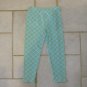 HANES & TKS BASICS GIRL'S SIZE 4/5 T-SHIRT & CLASSIC LEGGING LIME & AQUA PLAID 2 PIECE SET NWT