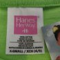 HANES & TKS BASICS GIRL'S SIZE 4/5 T-SHIRT & CLASSIC LEGGING LIME & AQUA PLAID 2 PIECE SET NWT