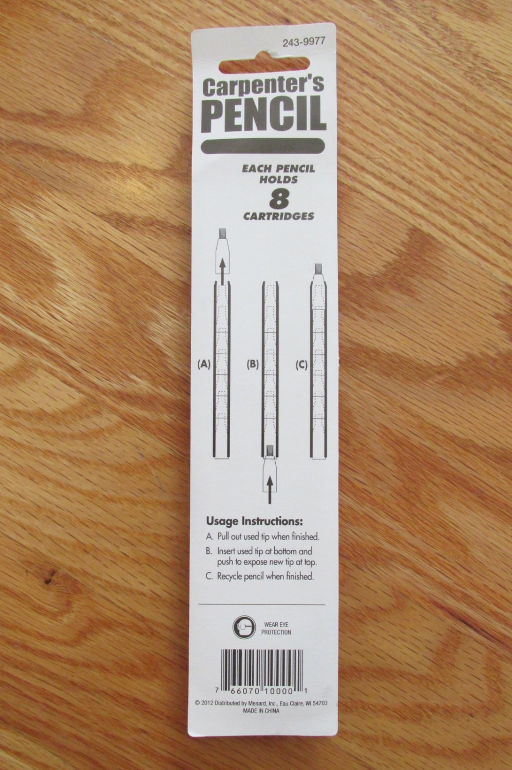 2 PKGS. MENARDS CARPENTER'S PENCILS 2 PER PK W/ CARTRIDGES NEW NIP 243