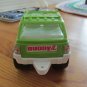 BUDDY L TOWN CIRCUS SUV, TRAILER & ELEPHANT SET 2000 GREEN, WHITE & BLACK PLASTIC