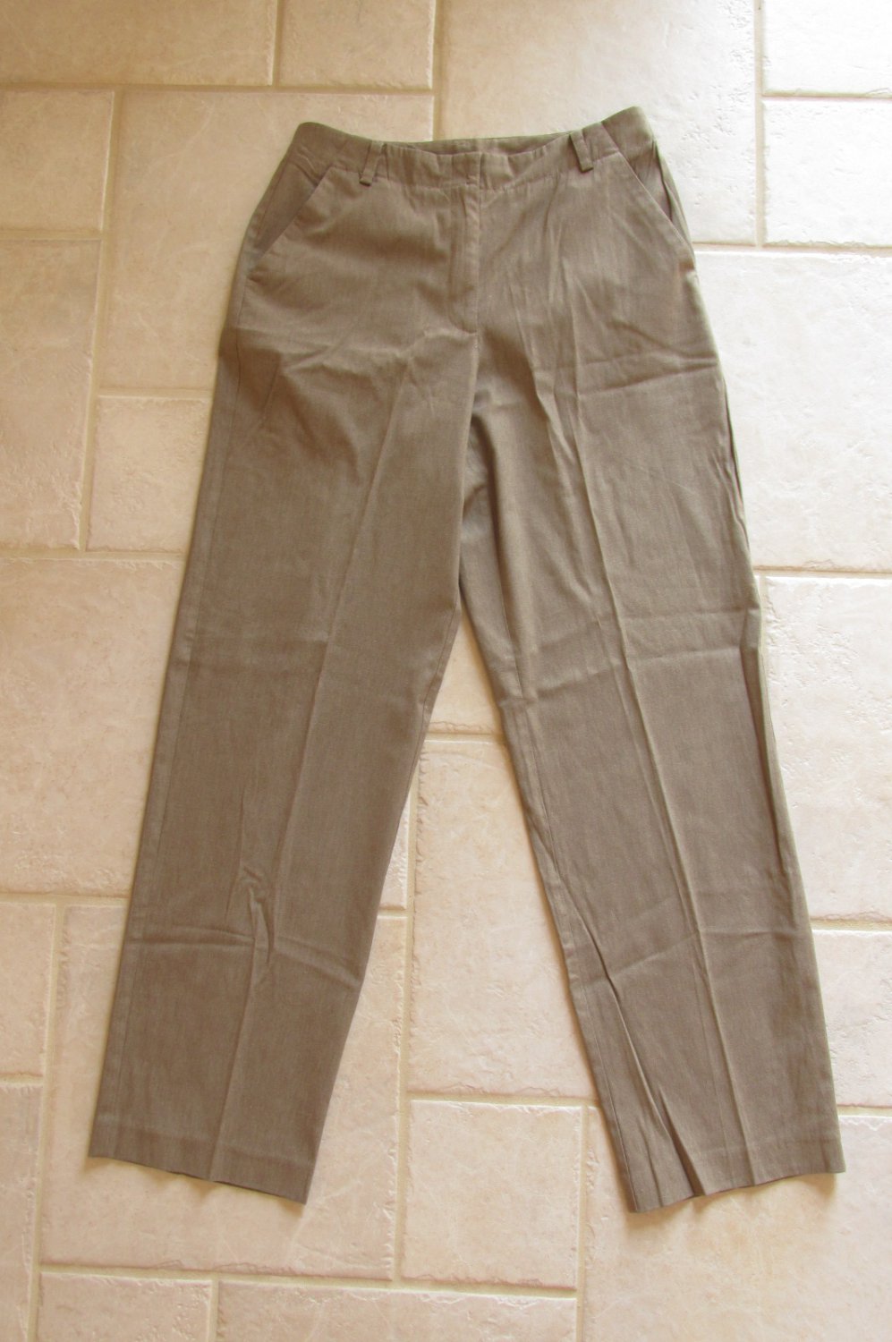 LIZ CLAIBORNE WOMEN'S SIZE 10 PANTS LIGHT BROWN SPORT DRESS SLACKS FLAT FRONT TROUSERS OFFICE CAREER