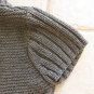 IT'S OUR TIME WOMEN'S JUNIOR'S SIZE M SWEATER GRAY GREY CABLE V NECK LONG TOP SHORT SLEEVE