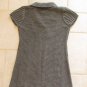 IT'S OUR TIME WOMEN'S JUNIOR'S SIZE M SWEATER GRAY GREY CABLE V NECK LONG TOP SHORT SLEEVE
