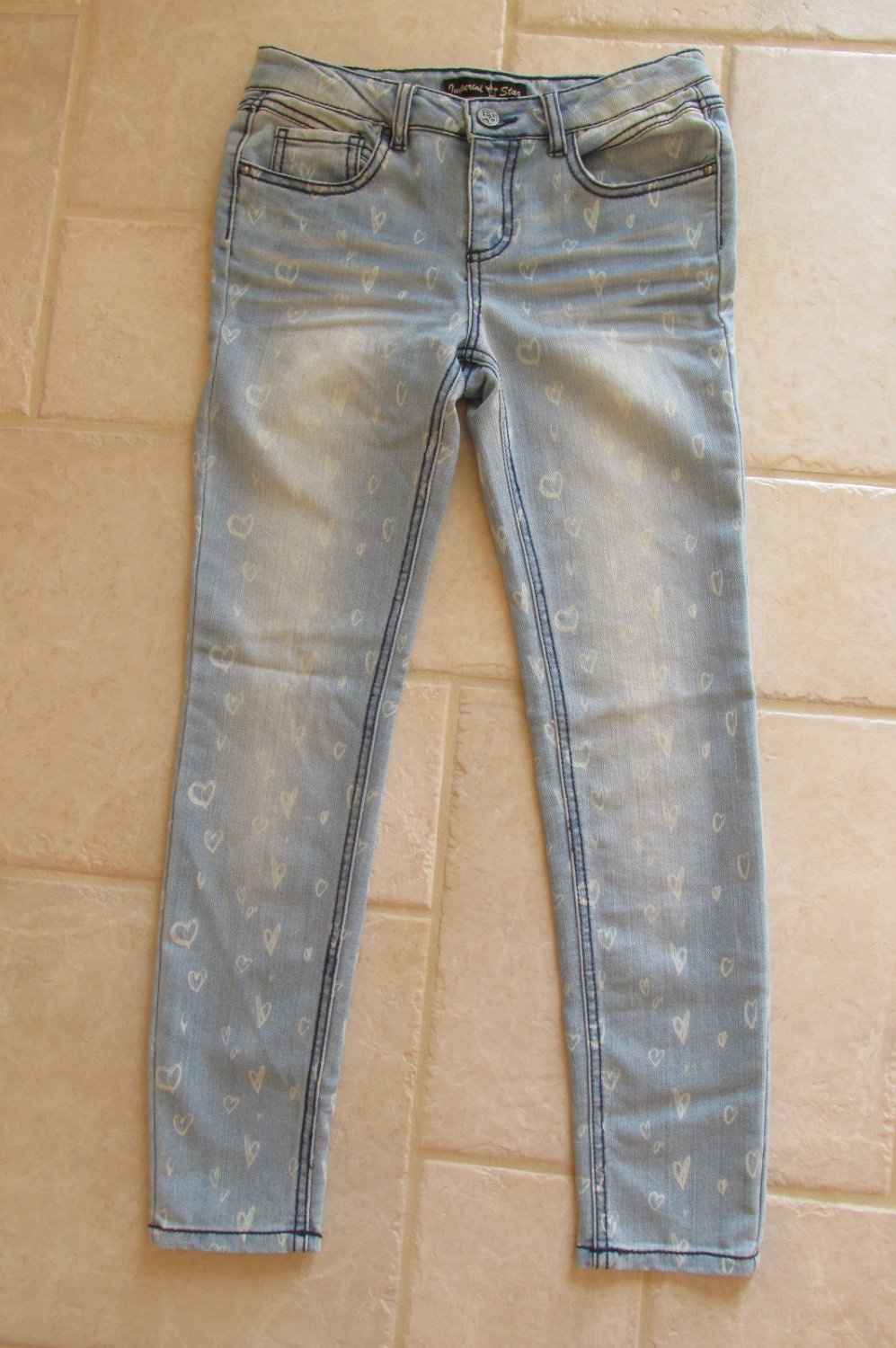 IMPERIAL STAR JEANS GIRL'S SIZE 12 JEANS LIGHT BLUE STRETCH DENIM