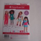SIMPLICITY 8042 AMERICAN GIRL 18" DOLL CLOTHES PATTERN MODERN ATHLETIC SPORTS HOODIE BAG  NEW