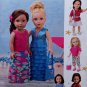 SIMPLICITY 1178 AMERICAN GIRL 18" DOLL CLOTHES PATTERN MODERN VACATION DRESS, TOP PANTS, SKIRT NEW