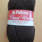 PATONS CLASSIC WOOL YARN BROWN WORSTED 3.5 OUNCES KNIT FELT CROCHET NEW