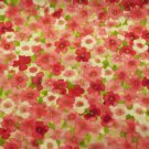 PINK, RED, & WHITE FLORAL PANSIES 60% COTTON, 40% POLYESSTER FABRIC NEW 4 DOLL CLOTHES DRESS