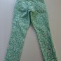 OLD NAVY THE ROCK STAR WOMEN'S SIZE 10 JEANS GREEN WHITE PAISLEY SKINNY LEG CASUAL