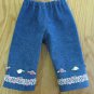 AMERICAN GIRL 18" DOLL CLOTHES DENIM BLUE JEANS NICKI, SAIGE, MOLLY, LIFE OF FAITH EMBELLISHED