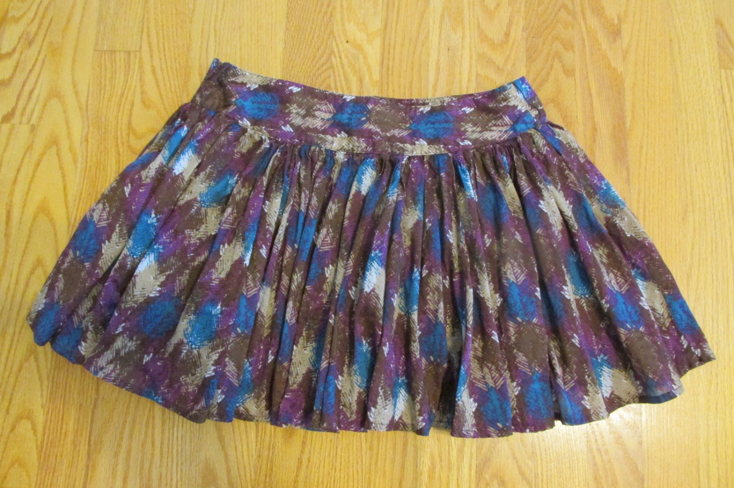 CANDIES JUNIOR'S SIZE 7 SKIRT BROWN, TAN, PURPLE, TURQUOISE, & WHITE ...