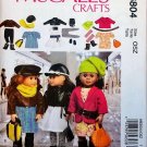 McCALL'S 6804 AMERICAN GIRL 18" DOLL CLOTHES PATTERN NEW MODERN JACKETS DRESS LEGGINGS