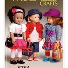McCALL'S 6764 AMERICAN GIRL 18" DOLL CLOTHES PATTERN NEW MODERN LAURA ASHLEY SEPARATES