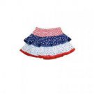 AMERICANA GIRL'S SIZE 3 T SKORTS RED, WHITE, & BLUE JERSEY TULLE TUTU PATRIOTIC SKIRT NWT