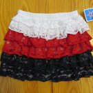 AMERICANA GIRL'S SIZE 3 T SKIRT RED, WHITE, & BLUE LACE TUTU PATRIOTIC NWT