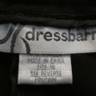 DRESSBARN WOMEN'S SIZE 16 PANTS BLACK HIGH RISE SLACKS FRONT PLEATS OFFICE DRESS CAREER