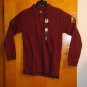 FADED GLORY BOY'S SIZE L (10/12) SHIRT BURGUNDY RED LONG SLEEVE POLO GOLF CHRISTMAS NWT