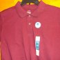 FADED GLORY BOY'S SIZE L (10/12) SHIRT BURGUNDY RED LONG SLEEVE POLO GOLF CHRISTMAS NWT